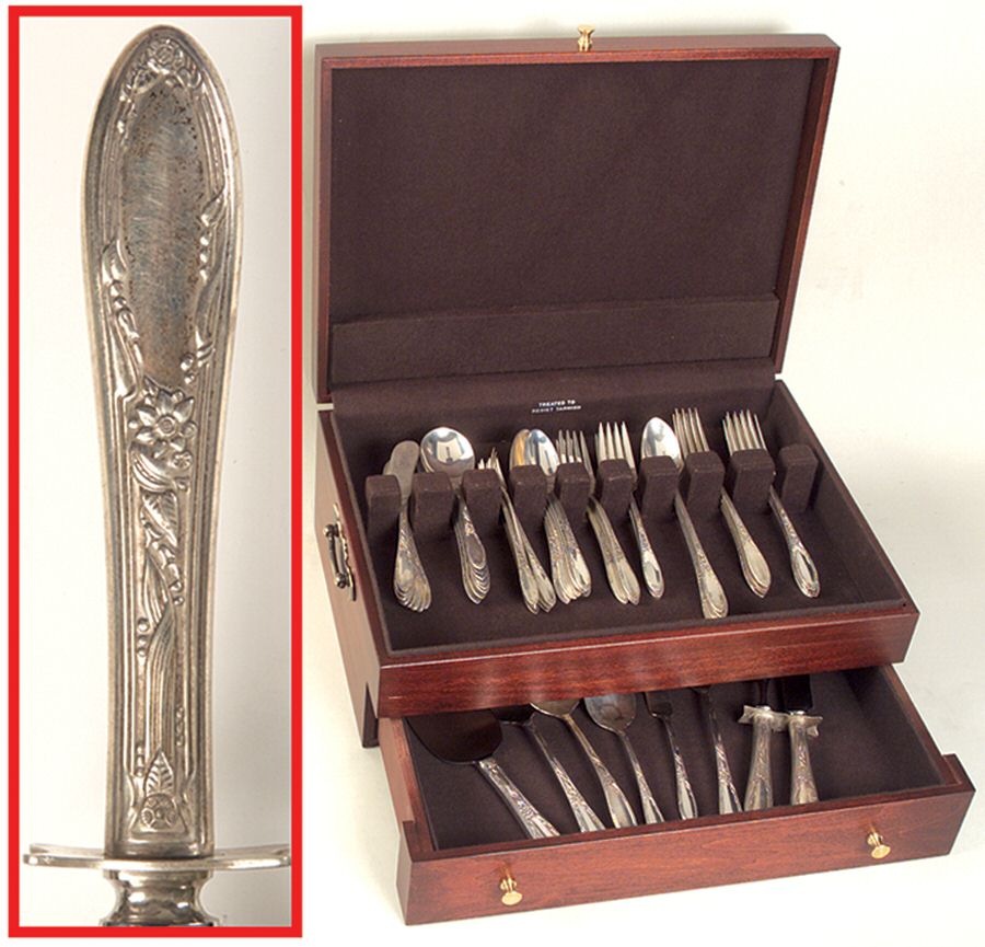 Virginian (Sterling, 1942, No Monograms) 72 Piece Set by Oneida Silver-1
