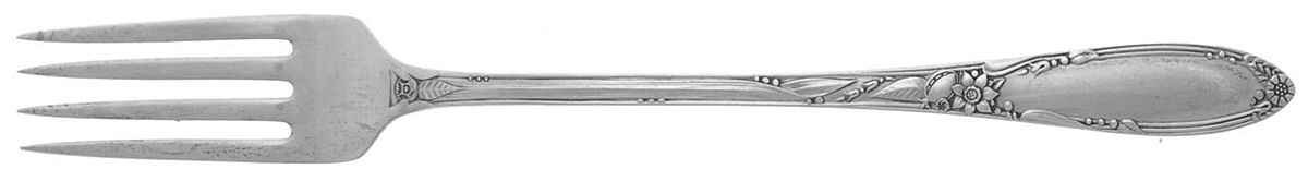 Virginian (Sterling, 1942, No Monograms) Grille Fork (Viande) by Oneida Silver-1