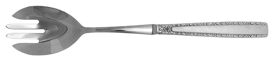 Via Roma (Stainless) Hollow Handle Salad Serving Fork by Oneida Silver-1