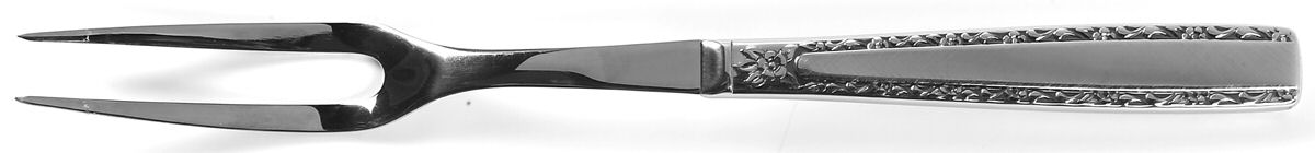 Via Roma (Stainless) Large Stainless-Prong Roast Carving Fork by Oneida Silver-1