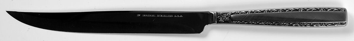 Via Roma (Stainless) Large Stainless Blade Roast Carving Knife by Oneida Silver-1
