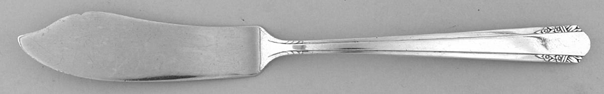 Vista (Silverplate, 1940) Flat Handle Master Butter Knife by Oneida Silver-1