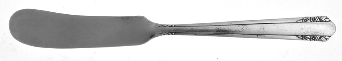Vista (Silverplate, 1940) Flat Handle Butter Spreader by Oneida Silver-1