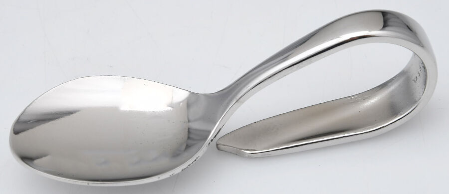 Vista (Stainless) Baby Spoon with Curved Handle HC by Oneida Silver-1