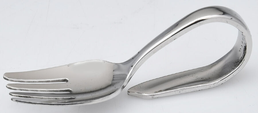 Vista (Stainless) Baby Fork with Curved Handle HC by Oneida Silver-1