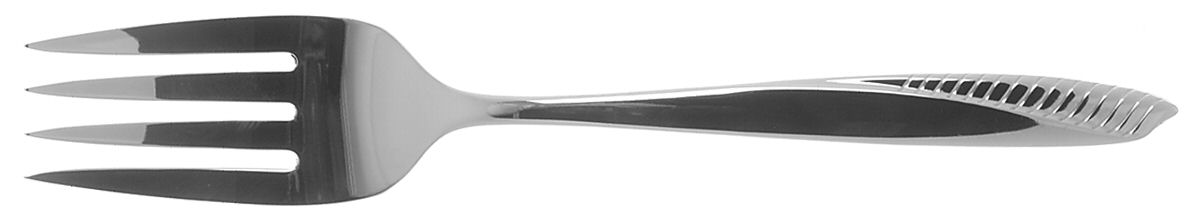 Vista (Stainless) Medium Solid Cold Meat Serving Fork by Oneida Silver-1