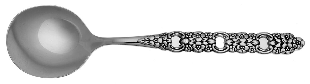 Viola-Voila (Stainless) Round Bowl Soup Spoon (Cream Soup) HC by Oneida Silver-1