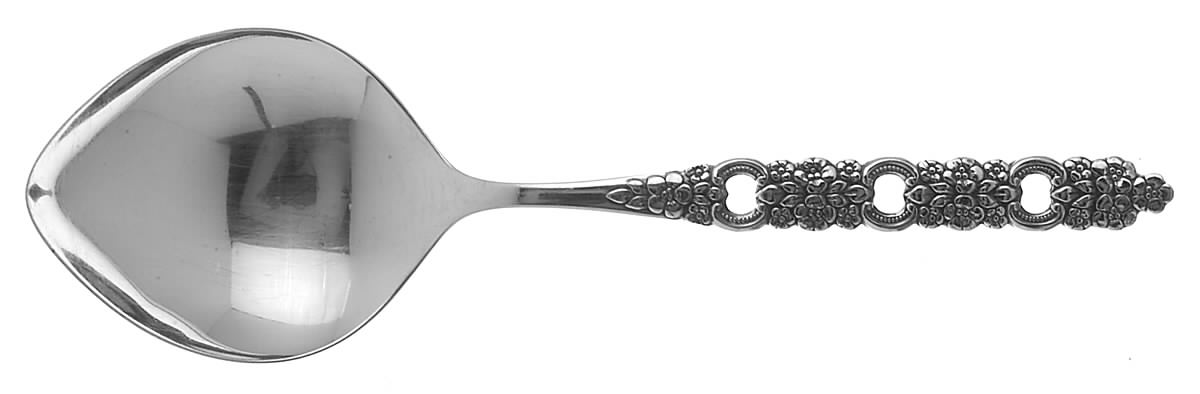 Viola-Voila (Stainless) Solid Smooth Casserole Spoon by Oneida Silver-1