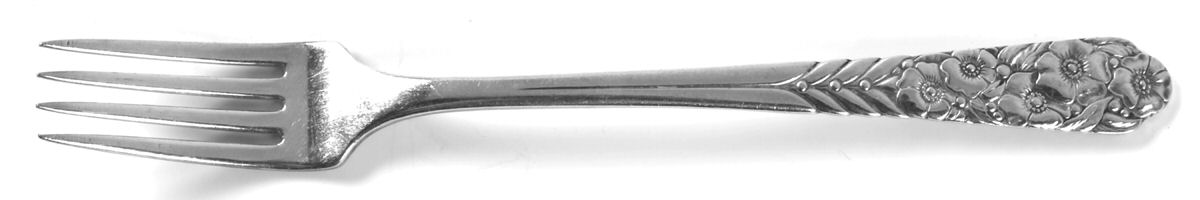 Ward Bouquet (Silverplate, 1936) Grille Fork (Viande) by Oneida Silver-1