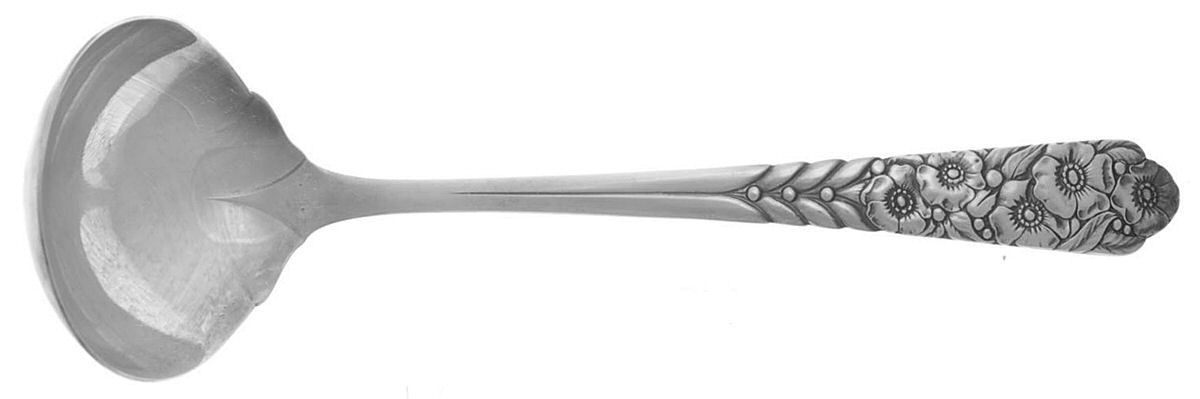 Ward Bouquet (Silverplate, 1936) Solid Gravy Ladle by Oneida Silver-1