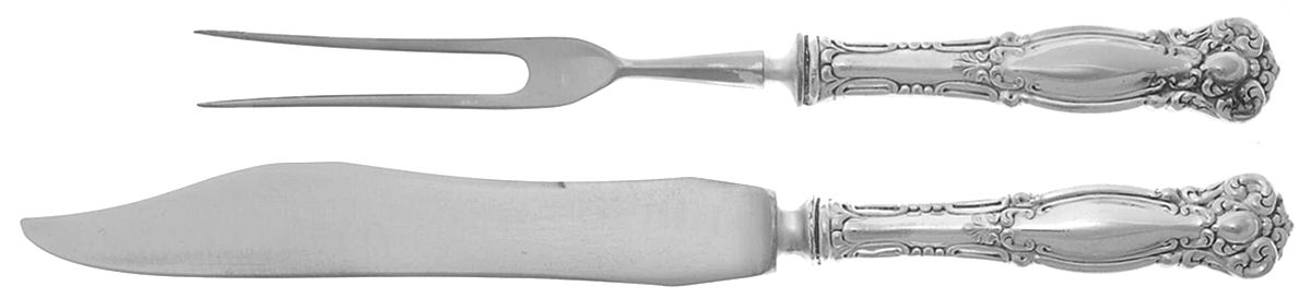 Warwick (Silverplate, 1901) Small Stainless Blade 2-Piece Steak Carving Set by Oneida Silver-1