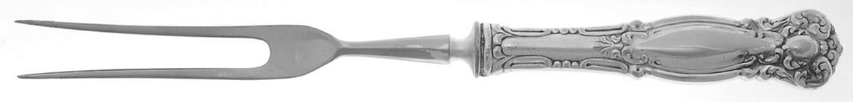 Warwick (Silverplate, 1901) Small Steak Carving Fork with Stainless Prongs by Oneida Silver-1