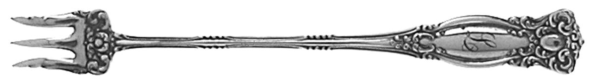 Warwick (Silverplate, 1901) Short Handle Pickle/Olive Fork by Oneida Silver-1
