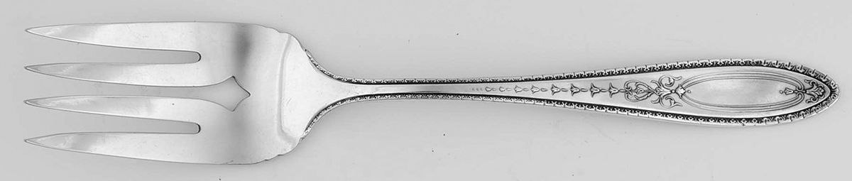 Wanda-Viennese (Silverplate, 1927) Medium Solid Cold Meat Serving Fork by Oneida Silver-1