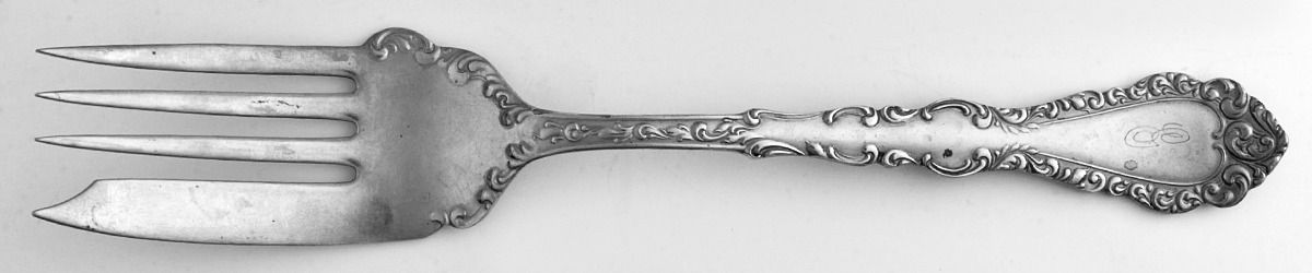 Webster I (Silverplate, 1900) Small Solid Cold Meat Serving Fork by Oneida Silver-1