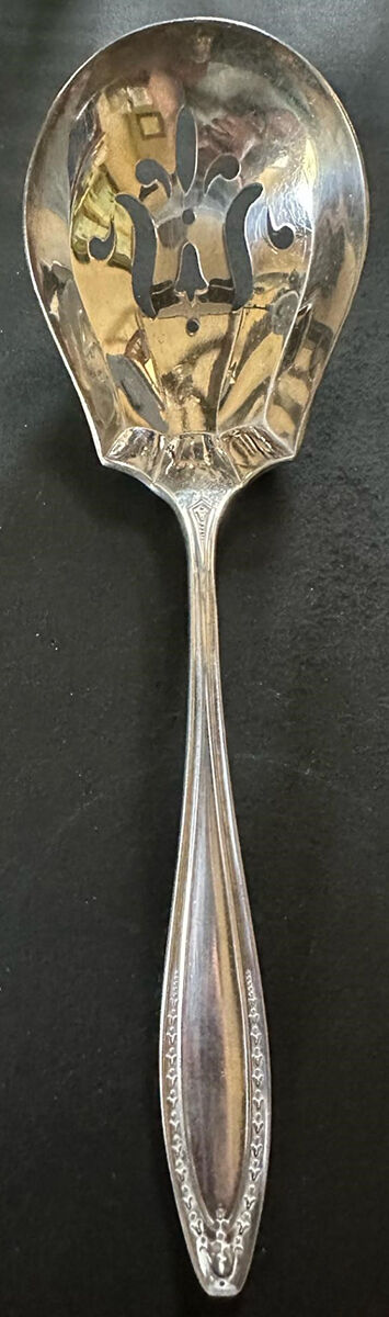 Webster II (Silverplate, 1915) Solid Salad Serving Spoon by Oneida Silver-1
