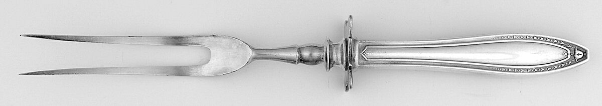 Webster II (Silverplate, 1915) Large Stainless-Prong Roast Carving Fork by Oneida Silver-1