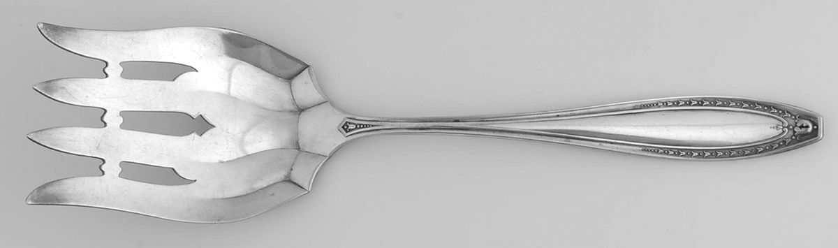 Webster II (Silverplate, 1915) Large Solid Cold Meat Serving Fork by Oneida Silver-1