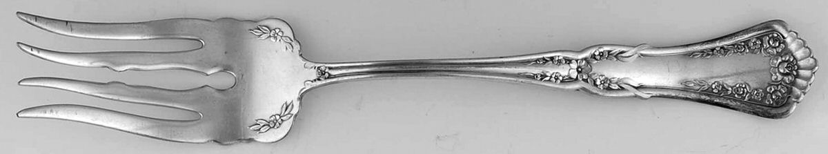 Wellesley (Silverplate, 1916) Medium Solid Cold Meat Serving Fork by Oneida Silver-1