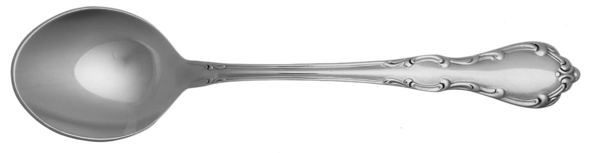Whittier (Stainless) Round Bowl Soup Spoon (Cream Soup) HC by Oneida Silver-1