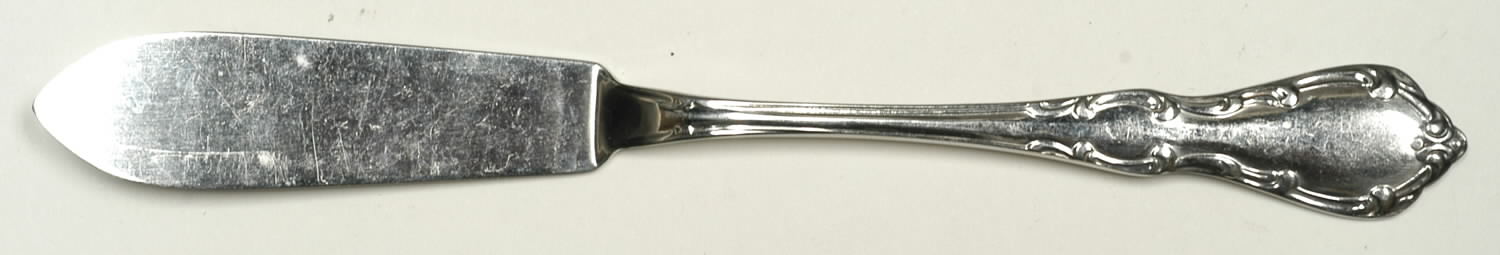 Whittier (Stainless) Flat Handle Master Butter Knife by Oneida Silver-1