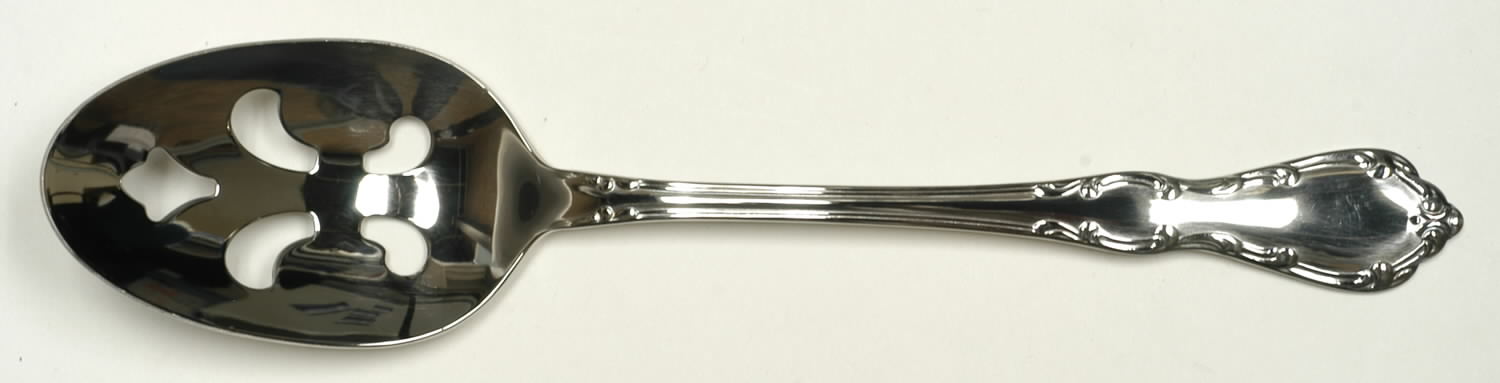 Whittier (Stainless) Pierced Tablespoon (Serving Spoon) by Oneida Silver-1