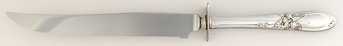 White Orchid (Silverplate, 1953) Small Steak Carving Knife with Stainless Blade by Oneida Silver-1