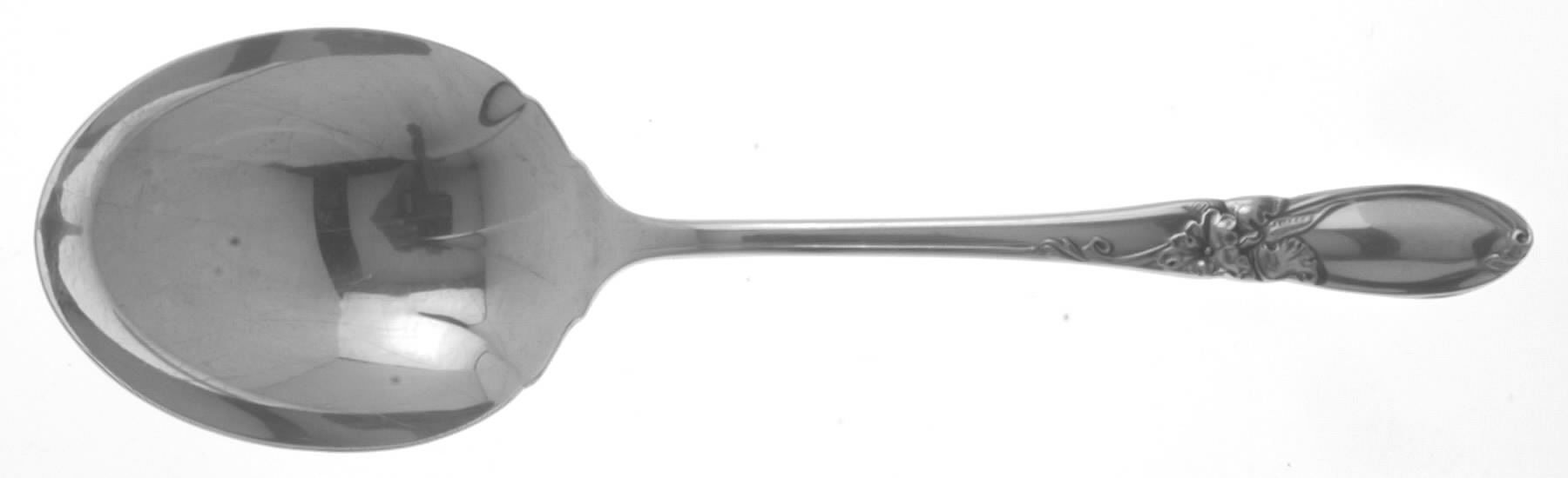 White Orchid (Silverplate, 1953) Solid Smooth Casserole Spoon by Oneida Silver-1