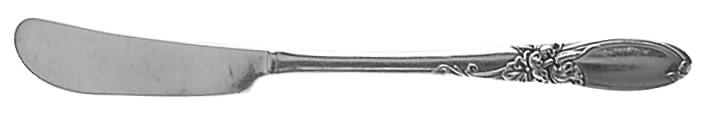 White Orchid (Silverplate, 1953) Flat Handle Butter Spreader by Oneida Silver-1