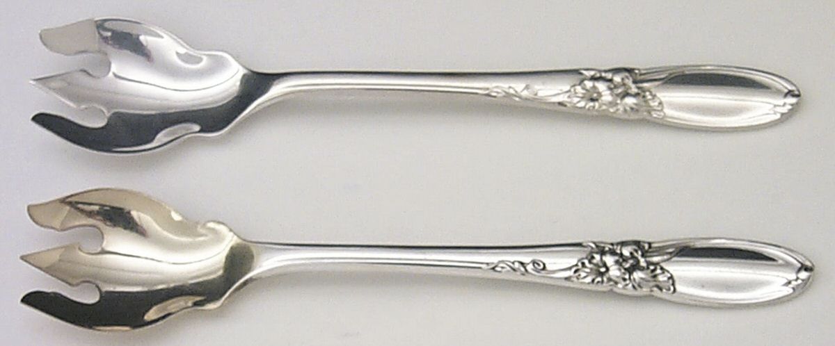 White Orchid (Silverplate, 1953) Ice Cream Fork by Oneida Silver-1