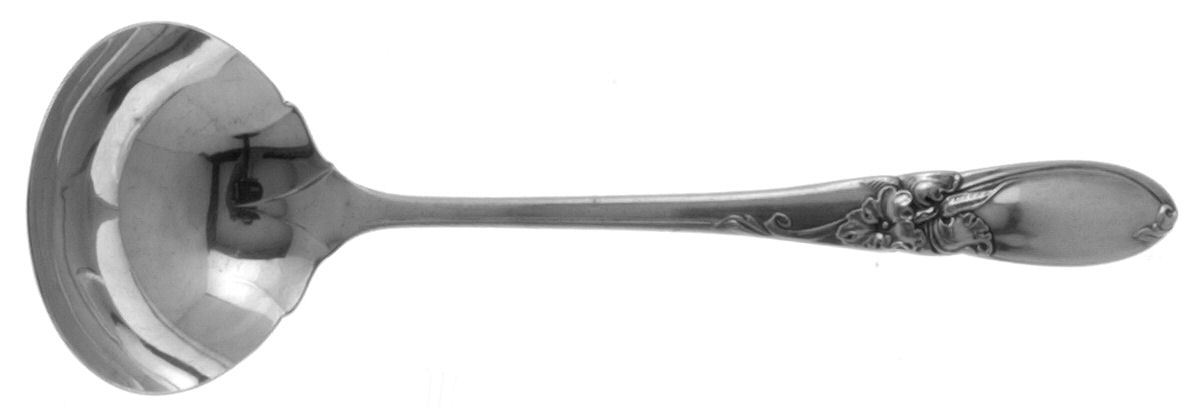 White Orchid (Silverplate, 1953) Solid Gravy Ladle by Oneida Silver-1