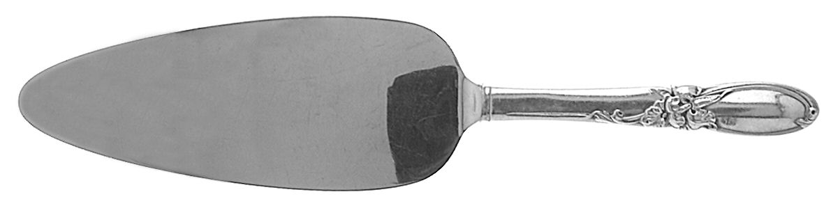 White Orchid (Silverplate, 1953) Pie Server with Stainless Blade by Oneida Silver-1