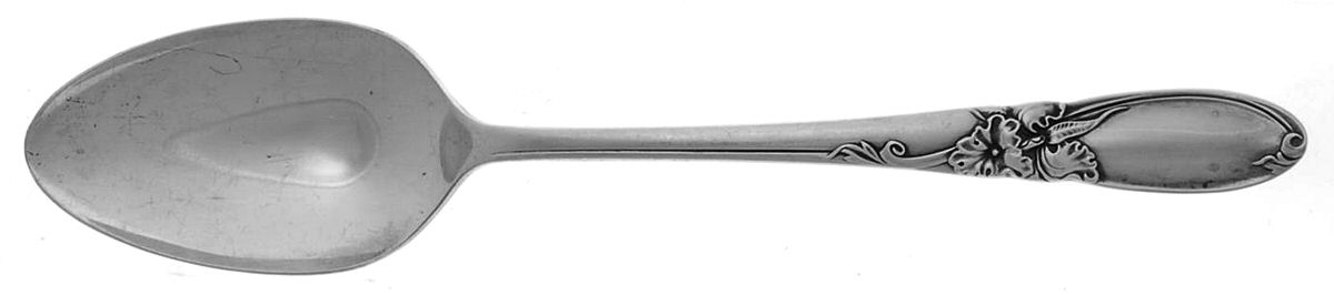White Orchid (Silverplate, 1953) Dessert/Oval Soup Spoon by Oneida Silver-1