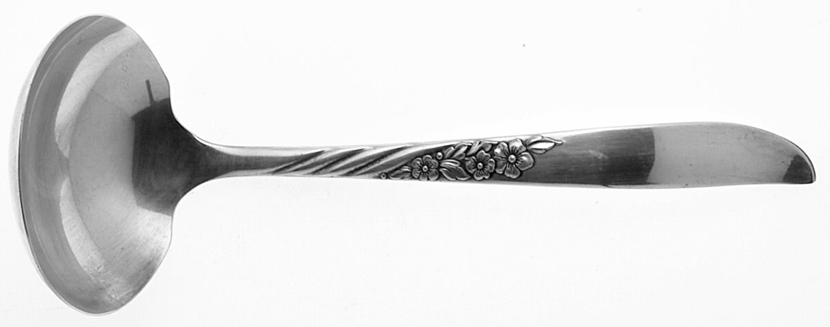 Wildwood I-Always (Silverplate, 1958) Solid Gravy Ladle by Oneida Silver-1