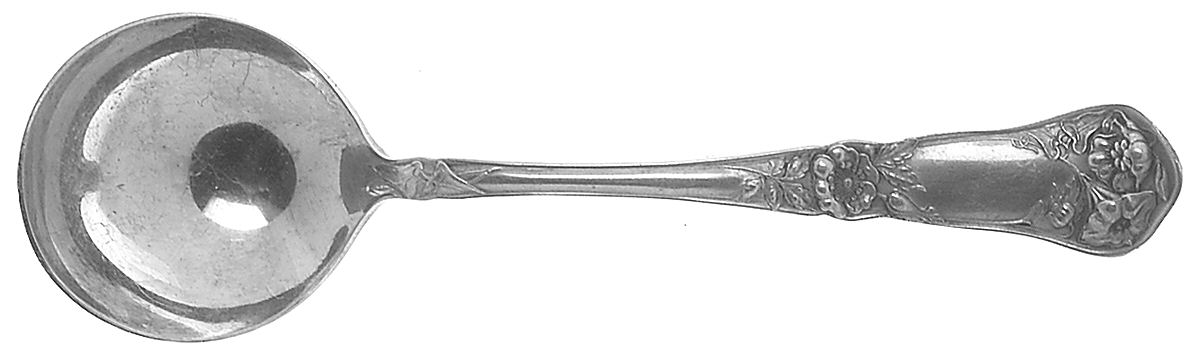 Wildwood II (Silverplate, 1908) Round Bowl Soup Spoon (Bouillon) by Oneida Silver-1