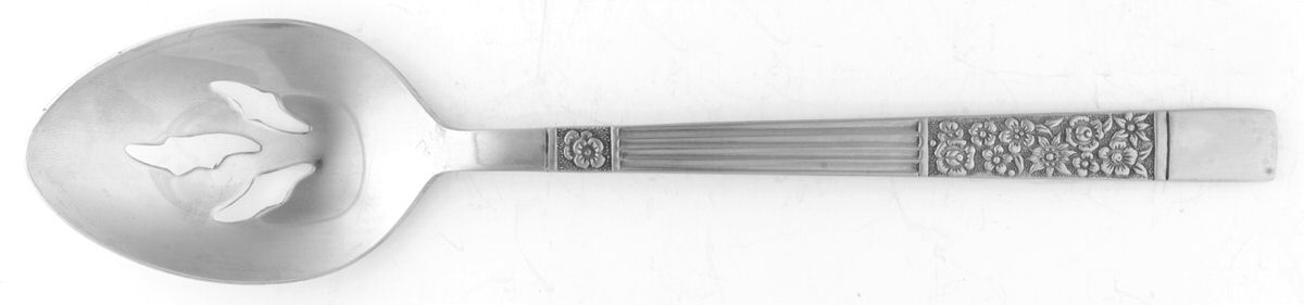 Wildwood (Stainless) Pierced Tablespoon (Serving Spoon) by Oneida Silver-1