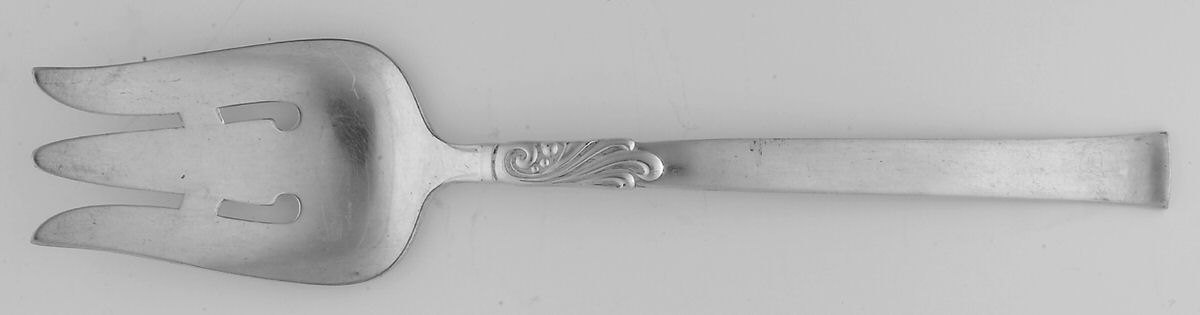 Wind Song (Silverplate, 1955) Medium Solid Cold Meat Serving Fork by Oneida Silver-1