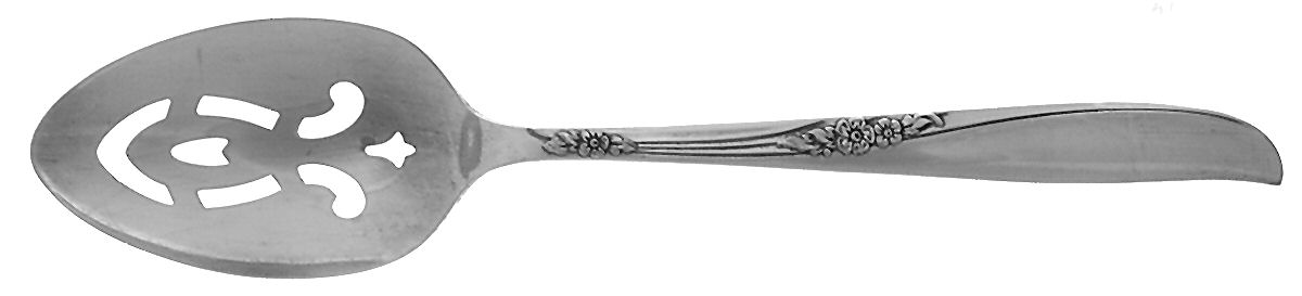 Winsome II (Silverplate, 1960) Pierced Tablespoon (Serving Spoon) by Oneida Silver-1