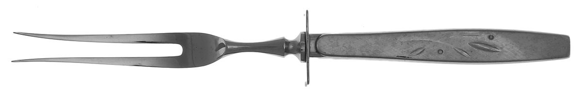 Will O' Wisp (Stainless) Small Steak Carving Fork with Stainless Prongs by Oneida Silver-1