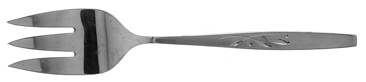 Will O' Wisp (Stainless) Medium Solid Cold Meat Serving Fork by Oneida Silver-1