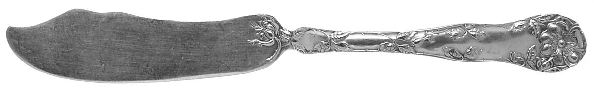 Wild Rose (Silverplate, 1904) Flat Handle Master Butter Knife by Oneida Silver-1