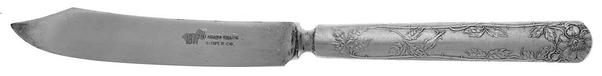 Wild Rose (Silverplate, 1904) Individual Solid Fruit Knife by Oneida Silver-1