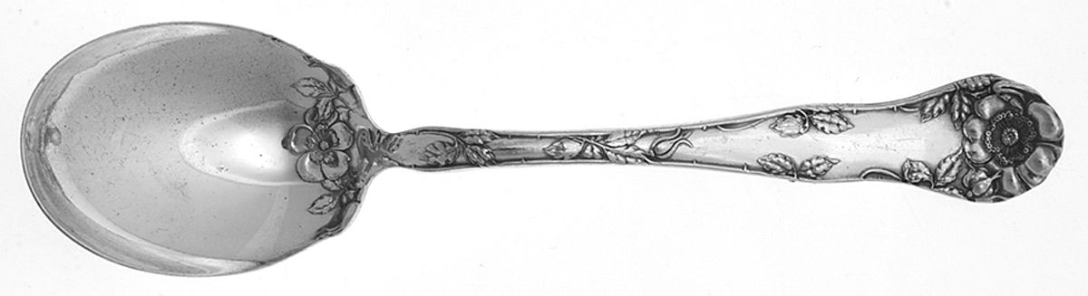 Wild Rose (Silverplate, 1904) Sugar Spoon by Oneida Silver-1