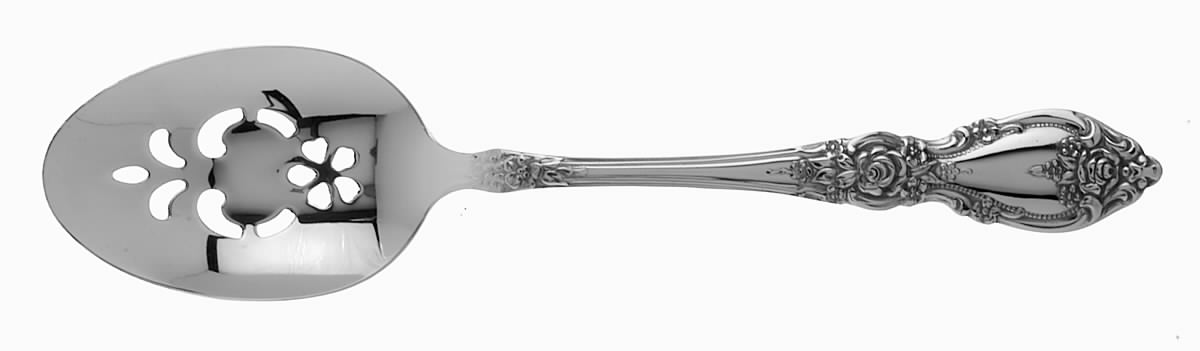 Wordsworth (Stainless) Pierced Tablespoon (Serving Spoon) by Oneida Silver-1