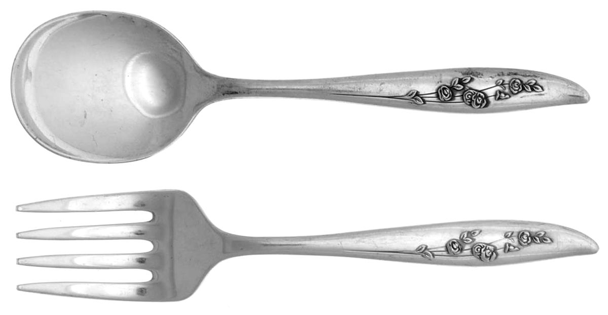 Young Love (Sterling, 1958) 2 Pc Baby Set (BF, BS) by Oneida Silver-1