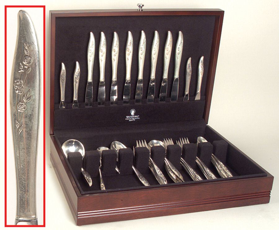 Young Love (Sterling, 1958) 53 Piece Set by Oneida Silver-1