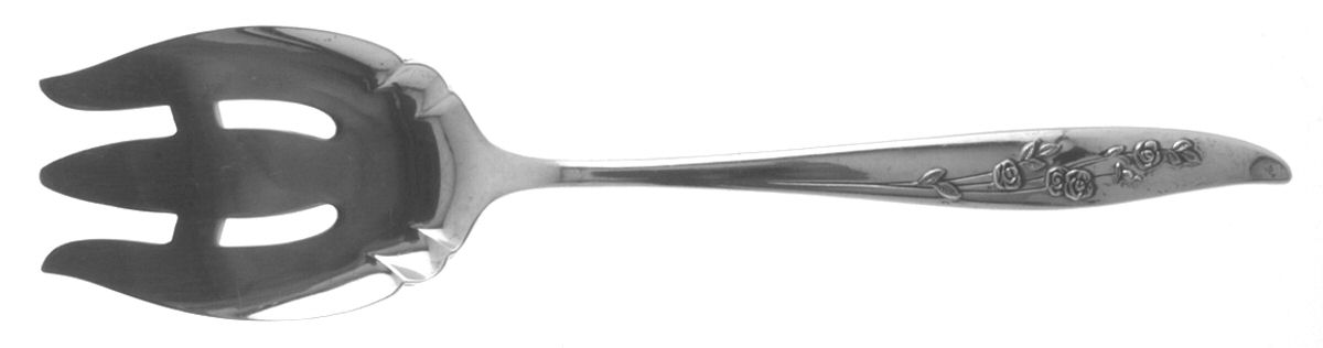 Young Love (Sterling, 1958) Medium Solid Cold Meat Serving Fork by Oneida Silver-1
