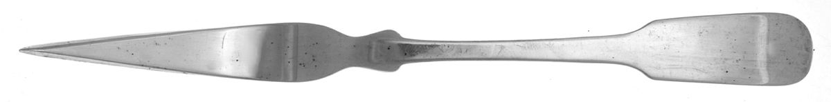 Fiddleback-Old (Sterling, 1810) One Tine Butter Pick by Old Newbury-1
