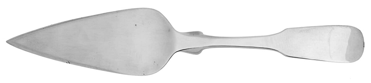 Fiddleback-Old (Sterling, 1810) Solid Serving Cheese Knife by Old Newbury-1