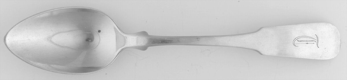 Fiddleback-Old (Sterling, 1810) Dessert/Oval Soup Spoon by Old Newbury-1